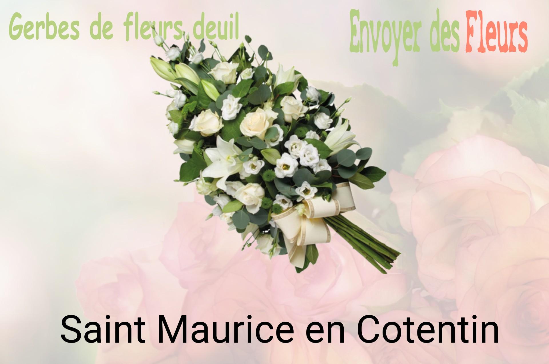 Gerbe de fleurs de deuil livrée à Saint-Maurice-en-Cotentin